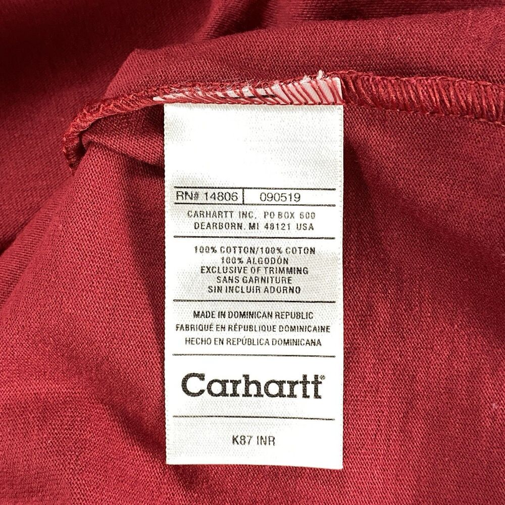 Carhartt Men's Size Small K87 Loose Fit Heavyweight Pocket Tee T-Shirt - Picture 10 of 15